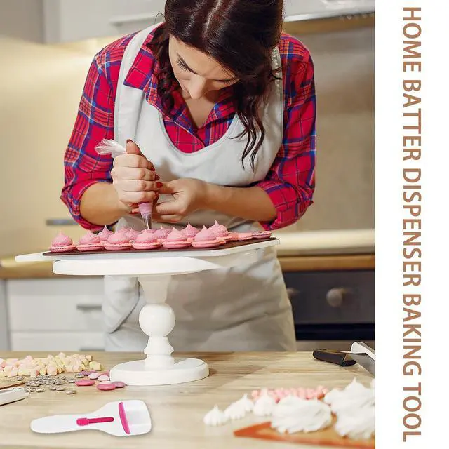 Alt view image 6 of 7 - Cake Batter Distribution Scoop, One-Touch Sliding Button Dispenses Batter, Home Batter Dispenser Baking Tool, Kitchen DIY Cupcake Batter Scoop