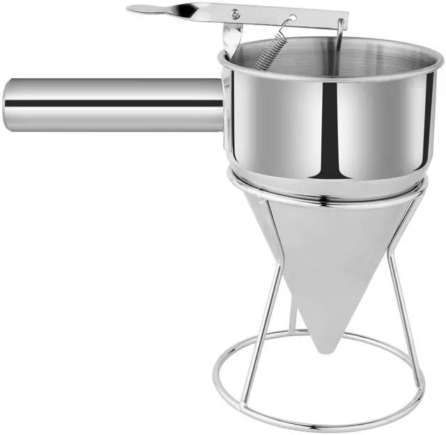 Main image of EgieMr Stainless Steel Pancake Batter Dispenser Funnels with Stand Great for Cupcakes, Takoyaki or Any Baked Goods