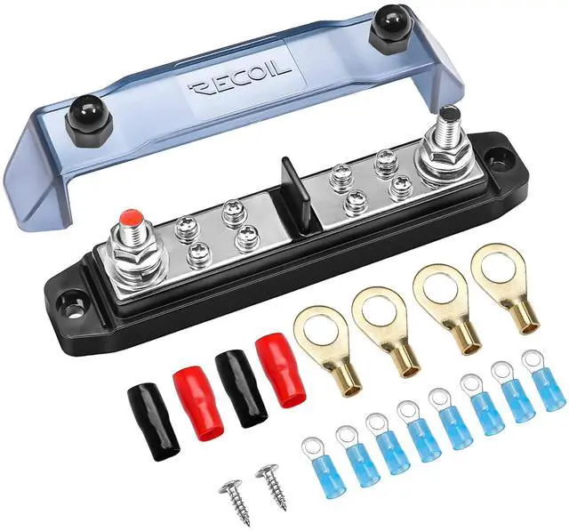 Main image of BBPG5 Bus Bar Stud Positive and Negative Power Distribution Block