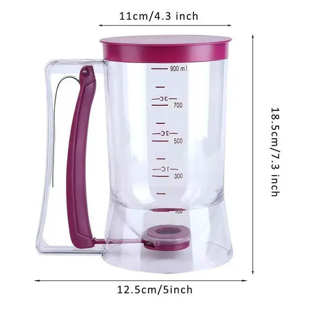 Alt view image 2 of 6 - 4 Cup Pancake Cupcake Batter Dispense with Measuring Label