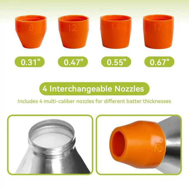 Alt view image 4 of 7 - 40oz 1200ML Stainless Steel Pancake Batter Dispenser