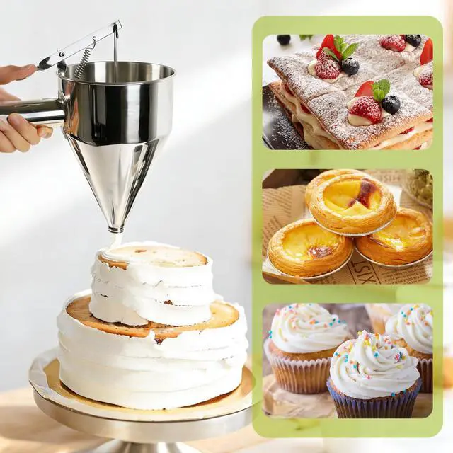 Alt view image 7 of 7 - 40oz 1200ML Stainless Steel Pancake Batter Dispenser