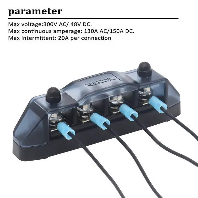 Alt view image 3 of 5 - BBSPG4 4 Position Bus Bar Terminals Power Distribution Block