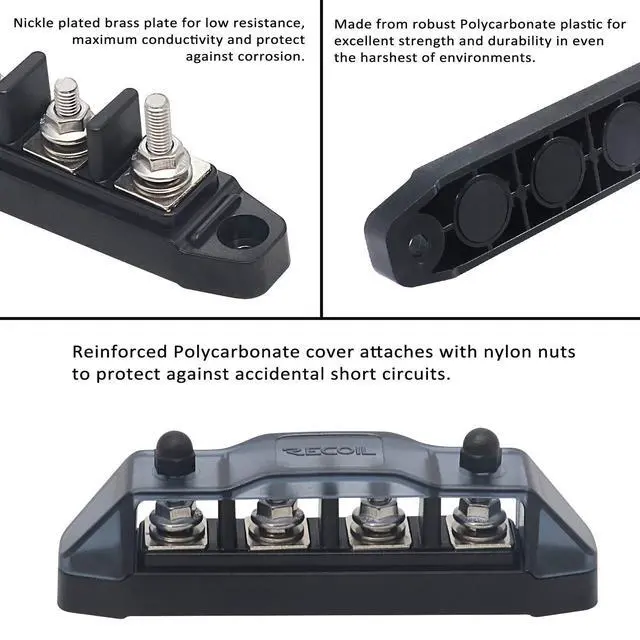 Alt view image 5 of 5 - BBSPG4 4 Position Bus Bar Terminals Power Distribution Block
