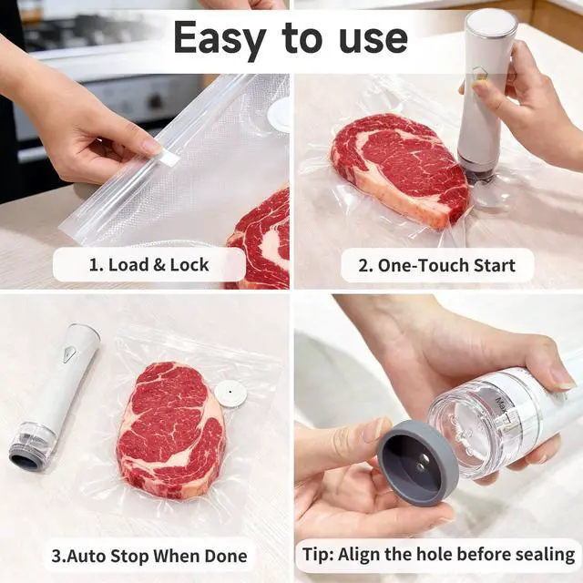 Alt view image 4 of 7 - Vacuum Sealer for Food with 30 BPA-Free Bags, Auto Stop