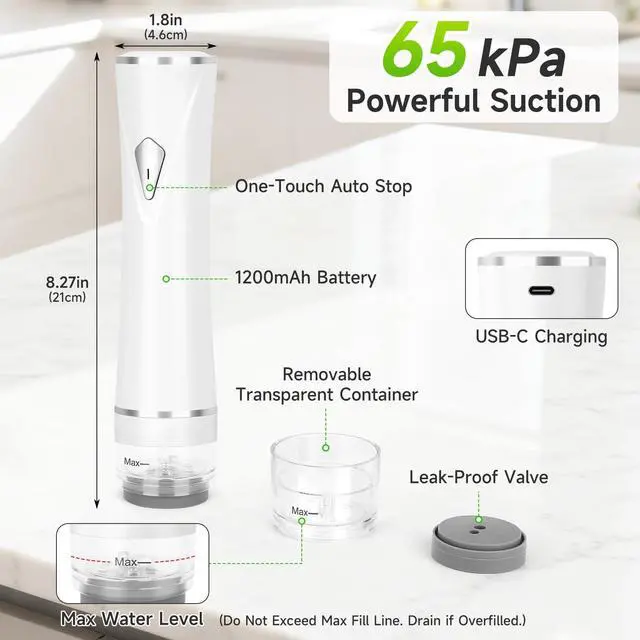Alt view image 3 of 7 - Vacuum Sealer for Food with 30 BPA-Free Bags, Auto Stop