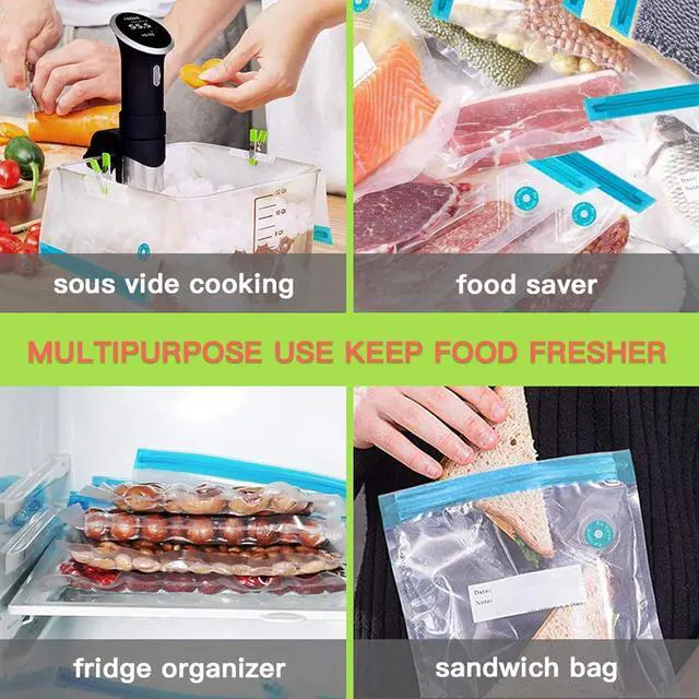 Alt view image 4 of 7 - Sous Vide Bags Reusable 32Pcs, Vacuum Sealer Bags 3 Sizes