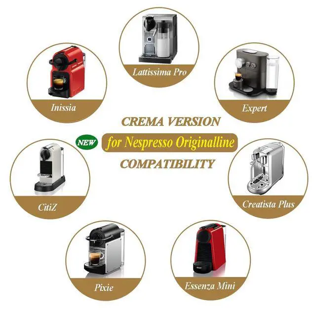 Alt view image 6 of 6 - Reusable Capsules for Nespresso OriginalLine, Refillable Coffee Pods Stainless Steel Cups Compatible with Nespresso OriginalLine Brewer(2 Pods+100 Lids)