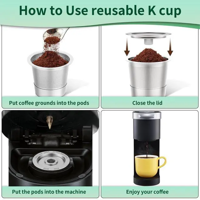 Alt view image 6 of 7 - 2 Pack Reusable K Cups for Keurig 1.0, Stainless Steel Reusable Coffee Pods