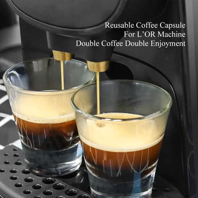Alt view image 3 of 7 - 1 Pcs Reusable Stainless Steel Coffee Capsules Compatible with L'OR Barista LM8012 / 60 Refillable Coffee Pods Metal L'or Espresso Pods