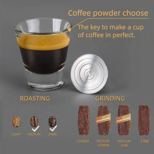 Alt view image 4 of 7 - 1 Pcs Reusable Stainless Steel Coffee Capsules Compatible with L'OR Barista LM8012 / 60 Refillable Coffee Pods Metal L'or Espresso Pods