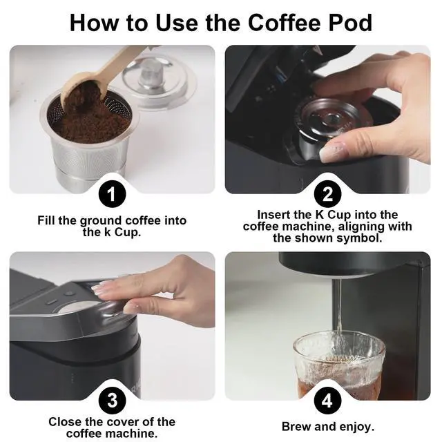 Alt view image 7 of 7 - 4-Pack Reusable K Cups for Keurig: Stainless Steel Reusable Coffee Pods for Keurig 1.0 - Eco-Friendly & Cost-Saving Coffee Filters for Daily Brewing - Easy to Fill & Clean