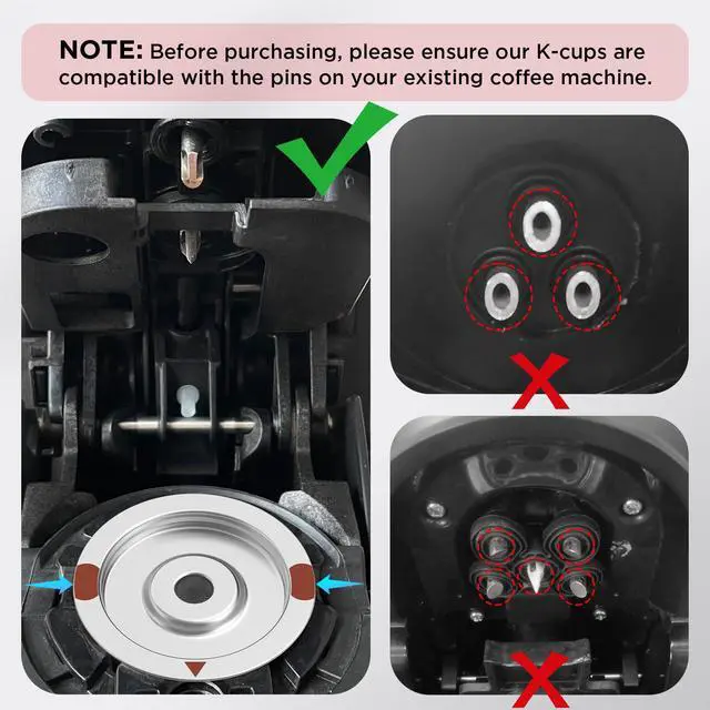 Alt view image 5 of 7 - 2 Pack Reusable K Cups for Keurig 1.0 & 2.0, Food Grade SUS304 Stainless Steel Reusable Coffee Pods, BPA-Free Refillable K Cups for K-Classic K-Mini