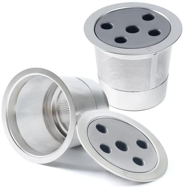 Main image of 2 Pack Stainless Steel Reusable K Cups for Keurig Supreme & Supreme Plus, Five Hole Universal Keurig Refillable coffee pod filter with MultiStream Universal Coffee Pods