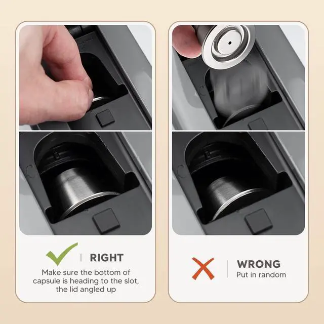 Alt view image 3 of 6 - Reusable Coffee Capsule Compatible with Nes OriginalLine Machine Stainless Steel Refillable Coffee Pod Filter with tamper and Spoon for Nes Coffee Maker