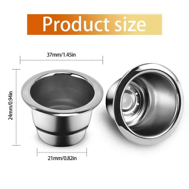 Alt view image 3 of 7 - Reusable Capsules for Nespresso OriginalLine - 6pcs Espresso Refillable Pods Stainless Steel Coffee Pods Compatible for Nespresso Originaline Machine(6 Pods+200pcs Lids)