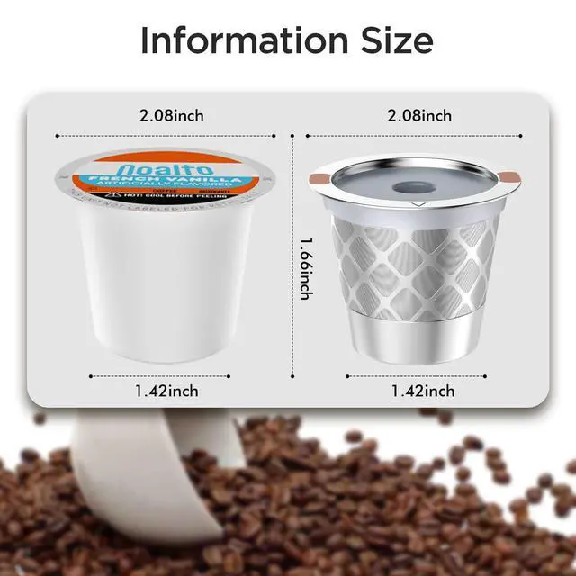 Alt view image 7 of 7 - Reusable k Cup Coffee Filters,Universal stainless steel Refillable k Cups Filter Use for K 2.0 and 1.0 Coffee Makers-brewers (2)