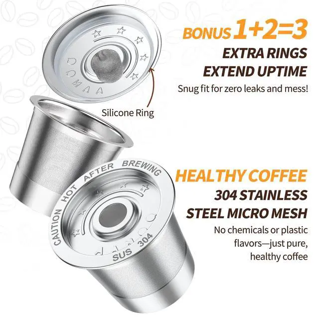 Alt view image 5 of 6 - Reusable K Cup for Keurig: No Microplastics Coffee Pods 2 Pack