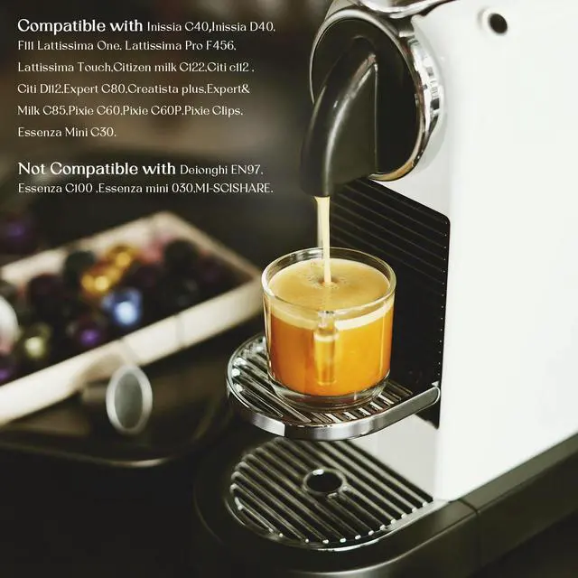 Alt view image 6 of 6 - 300 Pcs Reusable Espresso Capsules 2 Refillable Coffee Pods Stainless Steel Cups Filters Compatible with Nespresso Original Line Machines with Aluminum Foil Seals Stickers Lids