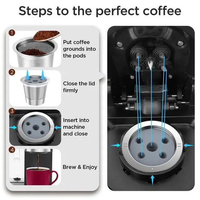 Alt view image 5 of 7 - Reusable K Cups for Keurig K Supreme | Refillable K cups for Keurig K Supreme (Plus) Coffee Maker