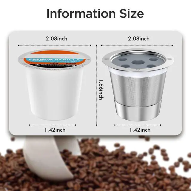 Alt view image 7 of 7 - Reusable K Cups for Keurig K Supreme | Refillable K cups for Keurig K Supreme (Plus) Coffee Maker