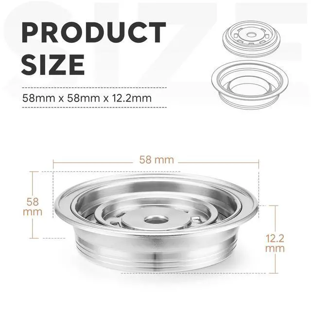 Alt view image 4 of 7 - Reusable Coffee Pod Converter Need to Use with Oringal Capsule(NOT Including),Stainless Steel Coffee Capsule Adapter Compatible with De'Longhi ENV135 Vertuoline GCA1,Vertuo Next Vertuo Pop 40ml/1.35oz