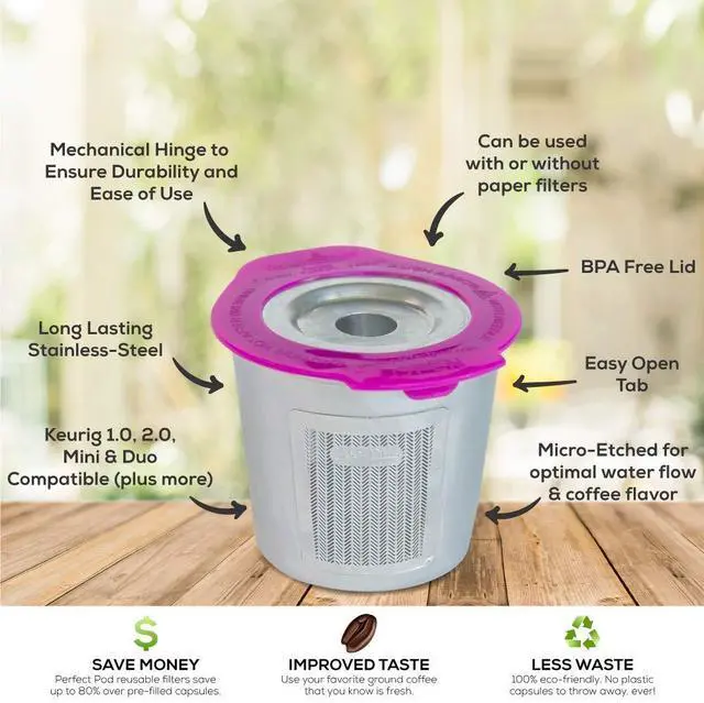 Alt view image 6 of 7 - Café Fill Stainless Steel Reusable K-Cup Coffee Pod Filter