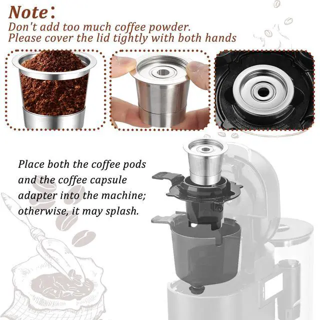 Alt view image 6 of 7 - 3 Pack Reusable K Cups and Coffee Pods for Ninja Coffee Maker PB051 & CFP101/PB041, 304 Stainless Steel Reusable K Pod Permanent K Cups Filters Compatible with Ninja Coffee Maker,Coffee Accessories
