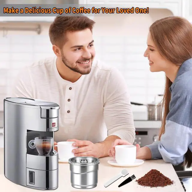 Alt view image 7 of 7 - Stainless Steel Coffee Capsules, Reusable Espresso Capsules Refillable Coffee Capsule Compatible with ILLY Coffee Machine for Y1.1 Y3 Y5 X7.1 X9