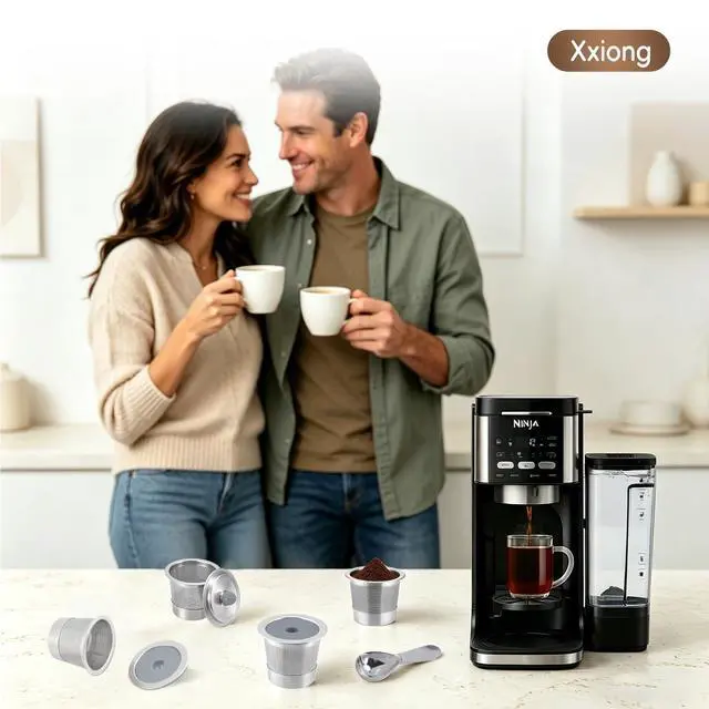 Alt view image 5 of 7 - 4 Pack Reusable K Cups for Keurig: Stainless Steel K Cup Coffee Pods Compatible with Keurig 1.0 & 2.0 Coffee Makers Machine Refillable Coffee Filters,Leak Proof & Easy Rinse