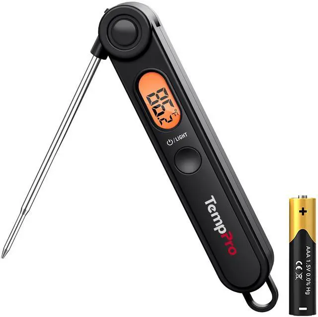 Main image of Digital Meat Thermometer with Temperature Indicator, Instant Read Food Thermometer with Pop-up Meat Probe and Backlight for Oil Deep Fry Smoker BBQ Grill Kitchen Candy (Previously ThermoPro)