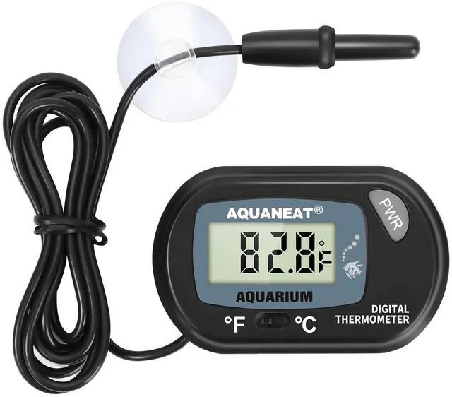 Main image of Aquarium Thermometer, Fish Tank Thermometer, Digital Temperature Test, with Large LCD Display (1 Pack)