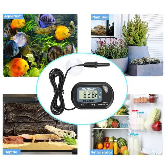 Alt view image 7 of 7 - Aquarium Thermometer, Fish Tank Thermometer, Digital Temperature Test, with Large LCD Display (1 Pack)