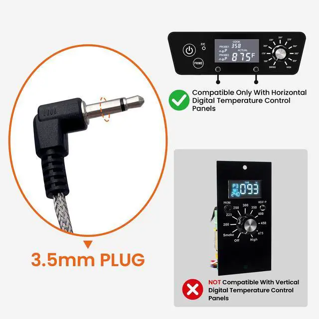 Alt view image 3 of 7 - 2-Pack Meat Thermometer Replacement for Pit Boss Pellet Grills and Smokers