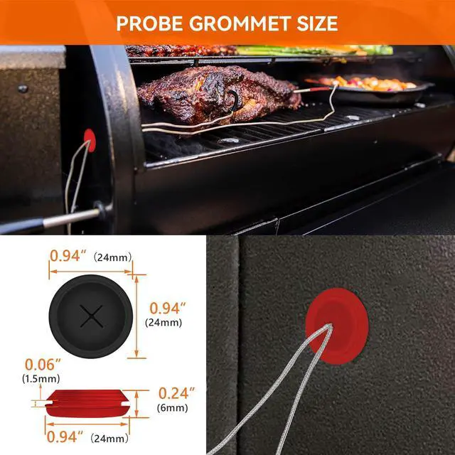 Alt view image 5 of 7 - 2-Pack Meat Thermometer Replacement for Pit Boss Pellet Grills and Smokers