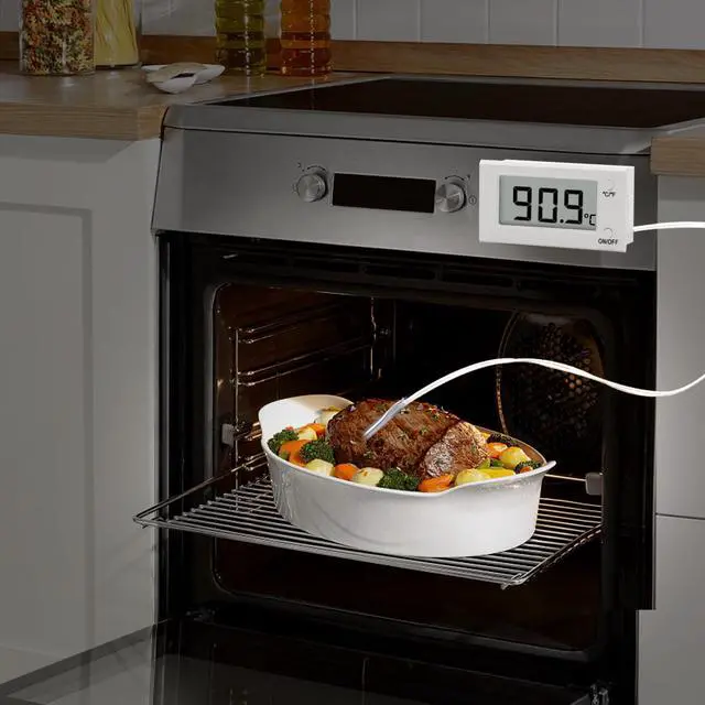 Alt view image 5 of 7 - Digital Oven Thermometer with Probe Grill Meat Thermometer up to 572°F/300°C, Oven Thermometer Roasting for Barbecue Accessories for Kitchen, Roasting, Grill, Pizza