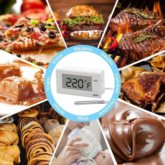 Alt view image 7 of 7 - Digital Oven Thermometer with Probe Grill Meat Thermometer up to 572°F/300°C, Oven Thermometer Roasting for Barbecue Accessories for Kitchen, Roasting, Grill, Pizza