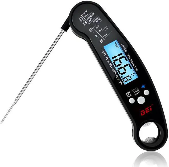 Main image of Meat Thermometer Digital, Instant Read Meat Thermometer for Grill and Cooking, Waterproof Food Thermometer for Kitchen and Outside, BBQ, Turkey, Candy, Liquids, Beef