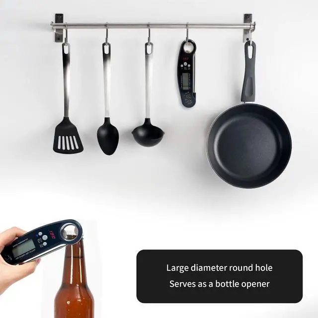 Alt view image 5 of 5 - Meat Thermometer Digital, Instant Read Meat Thermometer for Grill and Cooking, Waterproof Food Thermometer for Kitchen and Outside, BBQ, Turkey, Candy, Liquids, Beef
