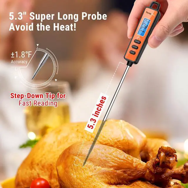 Alt view image 2 of 6 - TempSwif 1 Sec Digital Meat Thermometer for Cooking Food