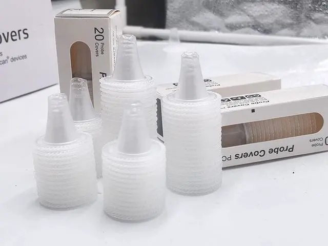 Alt view image 5 of 7 - 500pcs Ear Thermometer Probe Covers, Lens Filters Refill Covers for All Braun themometer Thermometer Models Digital Thermometers Disposable Covers (500pcs)