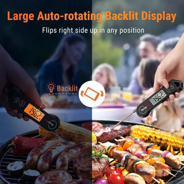 Alt view image 3 of 7 - TP19H Waterproof Digital Meat Thermometer with Ambidextrous Backlit and Motion Sensing Cooking Food Thermometer for BBQ Grill Smoker Oil Fry Candy Thermometer (Previously ThermoPro)