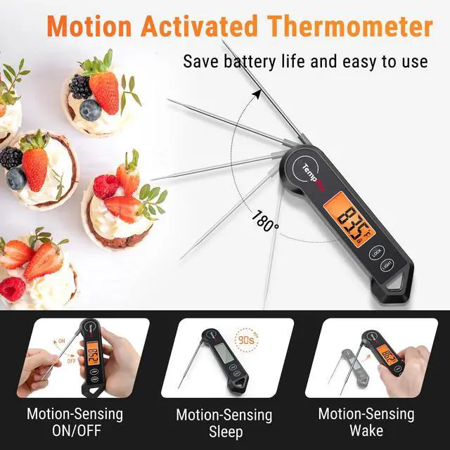 Alt view image 5 of 7 - TP19H Waterproof Digital Meat Thermometer with Ambidextrous Backlit and Motion Sensing Cooking Food Thermometer for BBQ Grill Smoker Oil Fry Candy Thermometer (Previously ThermoPro)