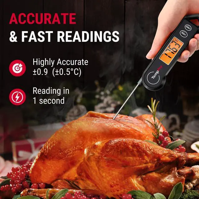 Alt view image 2 of 7 - TP19H Waterproof Digital Meat Thermometer with Ambidextrous Backlit and Motion Sensing Cooking Food Thermometer for BBQ Grill Smoker Oil Fry Candy Thermometer (Previously ThermoPro)