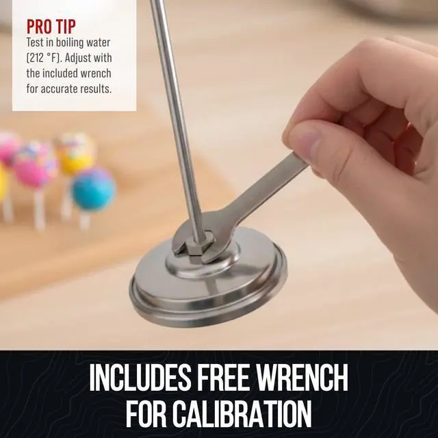 Alt view image 5 of 7 - Candy Thermometer with Pot Clip - Deep Fry Oil Thermometer for Frying and Candle Making (White)