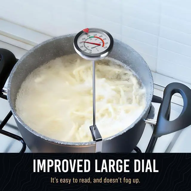 Alt view image 6 of 7 - Candy Thermometer with Pot Clip - Deep Fry Oil Thermometer for Frying and Candle Making (White)