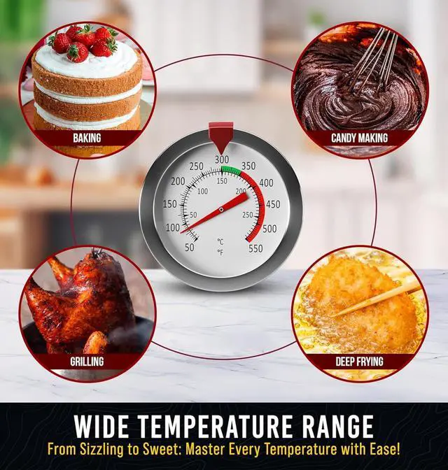 Alt view image 7 of 7 - Candy Thermometer with Pot Clip - Deep Fry Oil Thermometer for Frying and Candle Making (White)