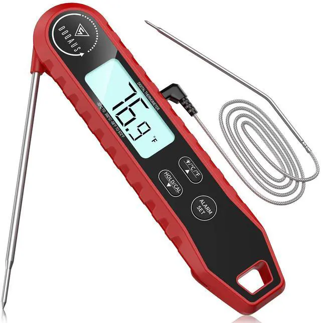 Main image of Meat Thermometer Digital with Dual Probe, Instant Read Food Thermometer for Cooking with Backlight and Alarm, 3s Fast Response, 40-inch Long Wired Probe for Oven BBQ Grill Smoker Candy