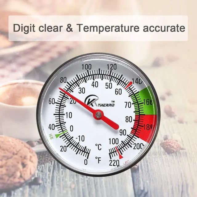 Alt view image 2 of 7 - Instand Read 2-Inch Dial Thermometer,Best for The Coffee Drinks,Chocolate Milk Foam