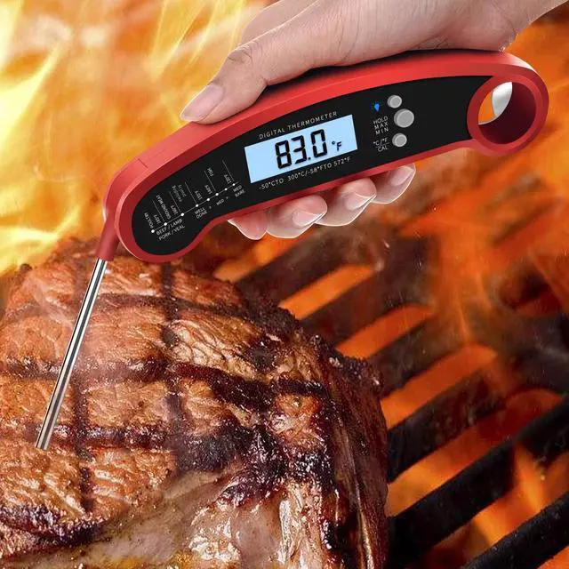 Alt view image 2 of 7 - Meat Thermometer Digital, Instant Read Meat ThermometerI Probe for Grill and Cooking, Waterproof Food Thermometer for Kitchen and Outside, BBQ, Air Fryer, Turkey, Candy, Liquids, Beef